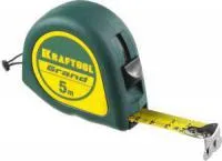 Рулетка Kraftool Grand, обрезиненный пластиковый корпус, 5 м, 19 мм
